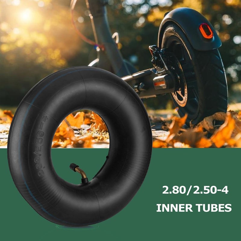 NIGOOLATA 2.80/2.50-4 Inner Tube 2.80-4 2.50-4 Replacement Tire Tubes with Bent Valve Stem for Wheelbarrows, Scooters, Hand Trucks, Lawn Mowers, Dollies - 2 Pack - Image 4